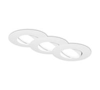 BRILONER - Lot de 3 spots LED à encastrer 230V, spots LED pour salle de bain IP65, spots LED, spots de plafond, lampe de salle de bain, blanc, 90x45 mm (DxH)