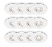 BRILONER - Lot de 3 x 4 spots encastrables LED, 4,9W, 480lm, lumière blanche chaude, spot encastrable, spots LED, extra plat, intérieur, 9 x 2,5 cm, blanc