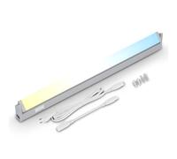 BRILONER -Lumière cuisine sous meuble avec interrupteur marche/arrêt, blanc chaud à blanc neutre réglable, extensible, éclairage LED cuisine sous meuble, lampe led, 54,7x6,1x2,4 cm, argent