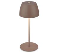 BRILONER - Mini lampe de table LED sans fil IP44 avec Touch, variateur continu, batterie et source lumineuse interchangeables, lampe de chevet, lampe décorative, 8x20 cm (DxH), Umbrasand
