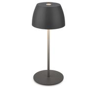 BRILONER - Mini lampe de table LED sans fil IP44 avec Touch, variateur continu, batterie et source lumineuse interchangeables, lampe de chevet, lampe décorative, 8x20 cm (DxH), anthracite