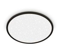 BRILONER - Panneau LED à lumière indirecte, ciel étoilé, lumière blanche neutre, lustre salon, lustre chambre, luminaire plafonnier, lustre cuisine, plafonnier salon, 37,5x4,5 cm, noir
