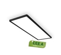 BRILONER Panneau LED avec source lumineuse 14 W 3000 lm noir 58 cm | Plafonnier plat à lumière indirecte LED pour salon, cuisine, chambre à coucher