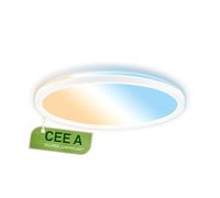 BRILONER - Panneau LED, CEE A source lumineuse, 11W à 2400lm, plat, CCT, lumière indirecte, dalle led, panneau plafond, plafonnier, lustre salon, lustre chambre, 29,3x3 cm, blanc