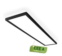 Briloner - Panneau LED CEE A Source Lumineuse 22,5W 4800lm Noir 98 cm | Plat Lumière Indirecte Plafonnier LED Panneau Lumineux Moderne Éclairage Salon Cuisine Chambre Couloir