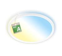 BRILONER - Panneau LED, classe énergétique A, 11W à 2400lm, 50.000h éclairage, plat, CCT, lumière indirecte, dalle led, panneau plafond, plafonnier, lustre salon, 29,3x3 cm, blanc