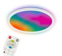 Briloner - Panneau LED Dimmable Télécommande CCTIC RGBIC Blanc 29cm | 17W, 2400lm, Changement De Couleur, Mémoire, Minuterie, Plafonnier, Lampe LED, Lampe Salon, Lampe Plafond Chambre