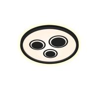 Briloner Panneau LED LEUCHTEN PAC, 22 W, 3000 lm, IP20, noir, plastique, Ø 42,3 cm