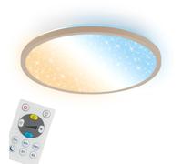 Briloner - Panneau LED Télécommande Dimmable CCT Ciel Étoilé Beige 30x4 cm | Blanc Chaud À Froid Lustre Salon Chambre Luminaire Plafonnier Variation D’Intensité Éclairage Intérieur