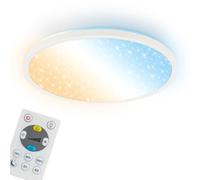 Briloner - Panneau LED Télécommande Dimmable CCT Ciel Étoilé Blanc 30x4 cm | Blanc Chaud À Froid Lustre Salon Chambre Luminaire Plafonnier Variation D’Intensité Éclairage Intérieur