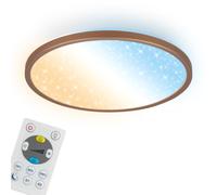 Briloner - Panneau LED Télécommande Dimmable CCT Ciel Étoilé Coffee 30x4 cm | Blanc Chaud À Froid Lustre Salon Chambre Luminaire Plafonnier Variation D’Intensité Éclairage Intérieur