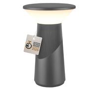 BRILONER - Pilia lampe de table sans fil, variateur tactile progressif, ip44, câble usb-c, lampe de chevet sans fil, salon à poser, German Design Award 2026, 15 x 24 cm, anthracite