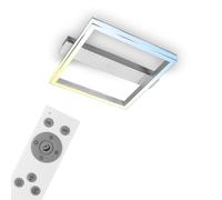 BRILONER - Plafonnier à LED à intensité variable, plafonnier à LED, lampe, lampe de chambre, température de couleur réglable, télécommande, veilleuse et fonction minuterie - 420 x 360 x 70 mm