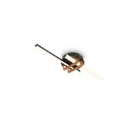 BRILONER Plafonnier à LED (Barre de 2, bois, noir)
