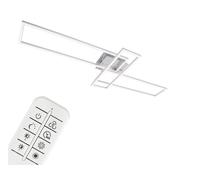 BRILONER 3154-018 Éclairage LED, plafonnier à intensité réglable, télécommandé, incluant Une Commande pour la température de Couleur, Chrome et Aluminium, 1 100 x 350 x 100 mm (LxlxH)