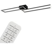 Briloner Plafonnier à LED CCT (rectangulaire (noir))
