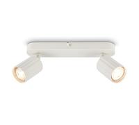 BRILONER - Plafonnier avec cannelures, orientable, GU10, max. 9 W, spot de plafond, luminaire plafonnier, lustre salon, lumière plafond, lustre chambre, lampe plafond, 28 cm, blanc ancien