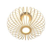 BRILONER - Plafonnier en bambou pour le salon, Plafonnier en bois, Lampe de salon, Boho, Décoration chambre à coucher, Douille E27, 40 cm