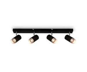 BRILONER - Plafonnier, Lampe, Abat-jour Grille, Pivotant, Lampe de salon, Lampe de chambre, Lampe de cuisine, Noir-Chrome-Mat