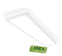 BRILONER - Classe énergétique A Plafonnier LED 98cm Ultra Efficient, plat, lumière indirecte, lampe LED, plafonnier LED, lampe de salon, panneau LED, lampe de cuisine, éclairage, 98x20x3 cm, blanc
