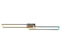 Plafonnier LED Or-Marron 110Cm 40W CCT 2700K-5000K Orientable Télécommande