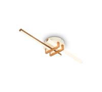 BRILONER - Plafonnier LED à lumière blanche chaude, profilés d'angle, salon, chambre, luminaire plafonnier, 58,5x16x7,5 cm, coffee