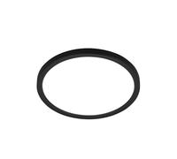 BRILONER - Plafonnier LED à lumière indirecte, plat, lumière blanc neutre, lampe LED, plafonnier LED, lampe de salon, panneau LED, lampe de cuisine, éclairage de plafond, 24x3 cm, noir