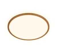 BRILONER - Plafonnier LED à lumière indirecte, plat, lumière blanche chaude, lampe LED, plafonnier, lampe de salon, panneau, cuisine, chambre, 42x3 cm, cadre en bois