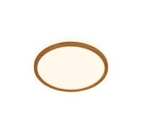 BRILONER - Plafonnier LED à lumière indirecte, plat, lumière blanche chaude, lampe LED, plafonnier, salon, panneau, cuisine, chambre, 29x3 cm, cadre en bois