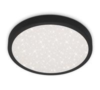 BRILONER - Plafonnier LED avec ciel étoilé, couleur de lumière blanc neutre, cadre en métal, lampe LED, plafonnier LED, lampe de salon, lampe de chambre à coucher, 38x5 cm, noir