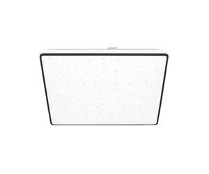 BRILONER - Plafonnier LED avec ciel étoilé, Plafonnier LED Décor étoilé, Effet Backlighte, Plat, Lumière blanche neutre, 370x370x45 mm, Noir