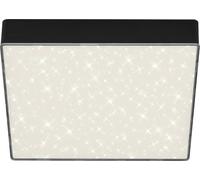 BRILONER - Plafonnier LED avec ciel étoilé, sans cadre, couleur de lumière blanc neutre, lampe LED, plafonnier, lampe de salon, lampe de chambre, lampe de cuisine, 21,2x21,2x3,6 cm, noir