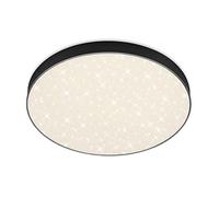 BRILONER - Plafonnier LED avec ciel étoilé, sans cadre, couleur de lumière blanc neutre, lampe LED, plafonnier LED, lampe de salon, lampe de chambre, lampe de cuisine, 38,7x3,6 cm, noir