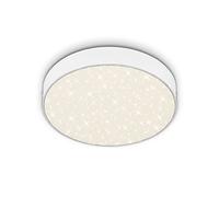 BRILONER - Plafonnier LED avec décor étoilé, plafonnier LED sans cadre, LED en saillie, température de couleur blanc neutre, Ø212 mm, blanc