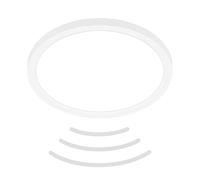 BRILONER - Plafonnier LED avec détecteur de mouvement IP44 portée 3m, couleur de lumière blanc neutre, plat, détection 120 degrés, plafonnier LED, panneau LED, 24x3 cm, blanc