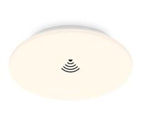 BRILONER - Plafonnier LED avec détecteur de mouvement, lumière blanche chaude, plafonnier LED, lampe de cuisine, chambre d'enfant, 350x60 mm (DxH) blanc