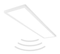 BRILONER - Plafonnier LED avec détecteur de mouvement, plat, IP44 protection contre les éclaboussures, panneau LED, lampe de salle de bain, 98x20x3cm (LxWxH), blanc