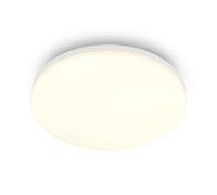 BRILONER - Plafonnier LED avec éclairage blanc chaud 3000 K, 18W, 1850lm, lustre salon, lustre chambre, luminaire, cuisine, plafonnier LED salon, 26 x 6 cm, blanc