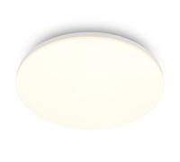 BRILONER - Plafonnier LED avec éclairage blanc chaud 3000 K, 24W, 2550lm, lustre salon, lustre chambre, luminaire, cuisine, plafonnier LED salon, 36 x 6,5 cm, blanc