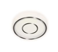 BRILONER - Plafonnier LED avec effet backlighte, LED plafonnier, température de couleur blanc neutre, Ø280 mm, couleur aluminium