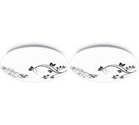 Briloner - Plafonnier LED avec motif floral, 28 cm, lumière blanc neutre, plafonnier LED, lampe LED, lampe salon salle à manger, lampe cuisine, chambre enfant, spot de plafond (Lot de 2)