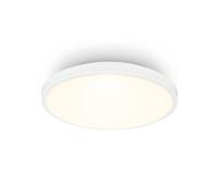 BRILONER - Plafonnier LED avec panneau décoratif, lumière blanche chaude, 10W, 1200lm, salon, chambre, luminaire plafonnier, 24 x 6 cm, blanc