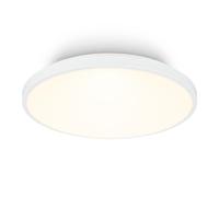 BRILONER - Plafonnier LED avec panneau décoratif, lumière blanche chaude, 17,5W, 2400lm, salon, chambre, luminaire plafonnier, 33 x 6 cm, blanc