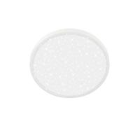 BRILONER - Plafonnier LED avec panneau décoratif, lumière blanche chaude, ciel étoilé, salon, chambre, luminaire plafonnier, 24x6 cm, blanc