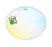 BRILONER - Plafonnier LED avec télécommande, classe énergétique A, dimmable, veilleuse, blanc chaud à blanc froid, lustre, lustre salon, lustre chambre, luminaire plafonnier, 48 x 8 cm, blanc