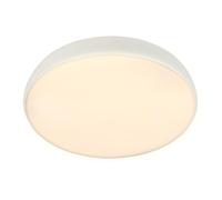 BRILONER - Plafonnier LED avec télécommande, intensité lumineuse variable, blanc chaud à blanc neutre, salon, chambre, 35x8,5 cm, blanc