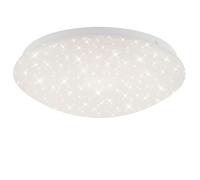 BRILONER - Plafonnier LED avec télécommande, option de changement de couleur, fonction veilleuse, à intensité variable, métal, 10 W, blanc