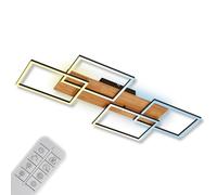 BRILONER - Plafonnier LED avec télécommande, Variable, réglable du blanc chaud au blanc froid, Lampe LED, Plafonnier, Lampe de salon, Lampe de chambre, Lampe de cuisine, Noir