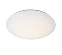BRILONER - Plafonnier LED blanc avec décor étoilé - Couleur de lumière blanche neutre - Diamètre 28 cm - Idéal pour chambre à coucher - Effet ciel étoilé