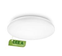 BRILONER - Plafonnier LED blanc neutre 12W, 2520lm, 50.000h éclairage, plafond salon, lustre chambre, luminaire plafonnier, lustre cuisine, 38 x 6,5 cm, blanc